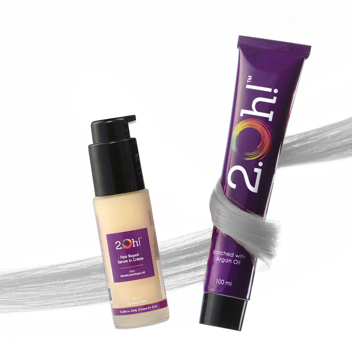 2.Oh! Hair Repair Combo Steel Semi-permanent Hair Color 100ml and Hair Repair Crème Serum