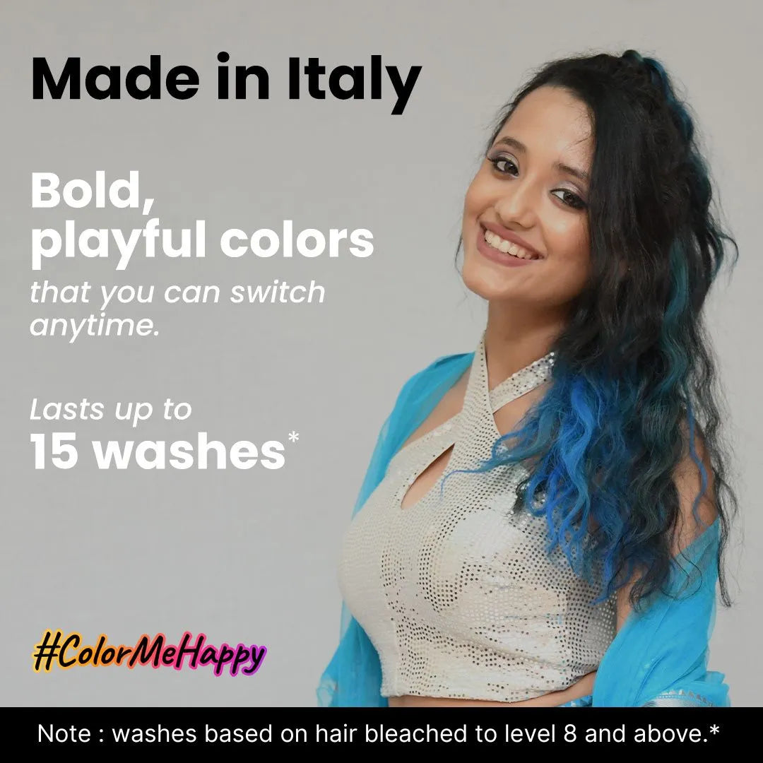 Made in Italy hair color with Bold, Playful Shades that Last Up To 15 Washes.