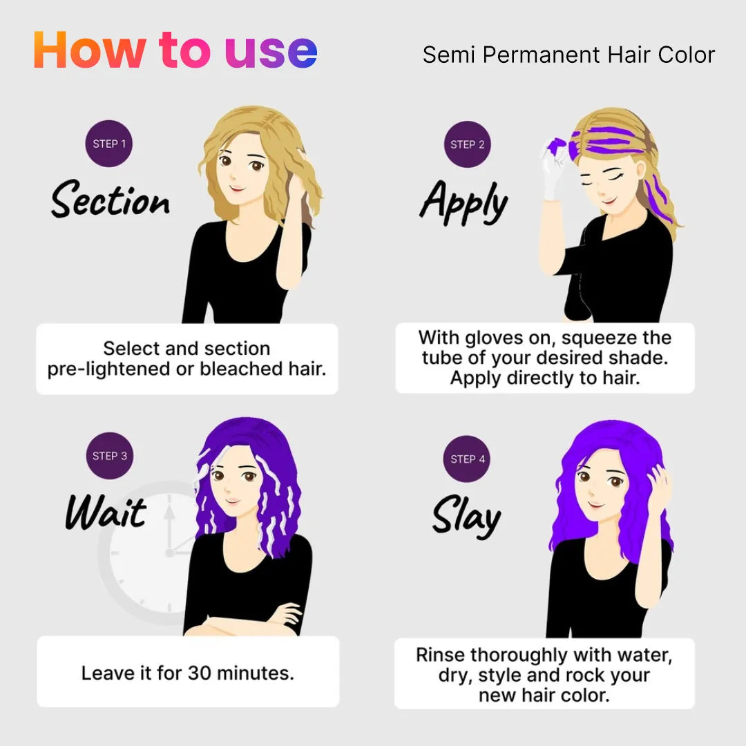How to use 2.Oh! Semi-permanent Hair Color