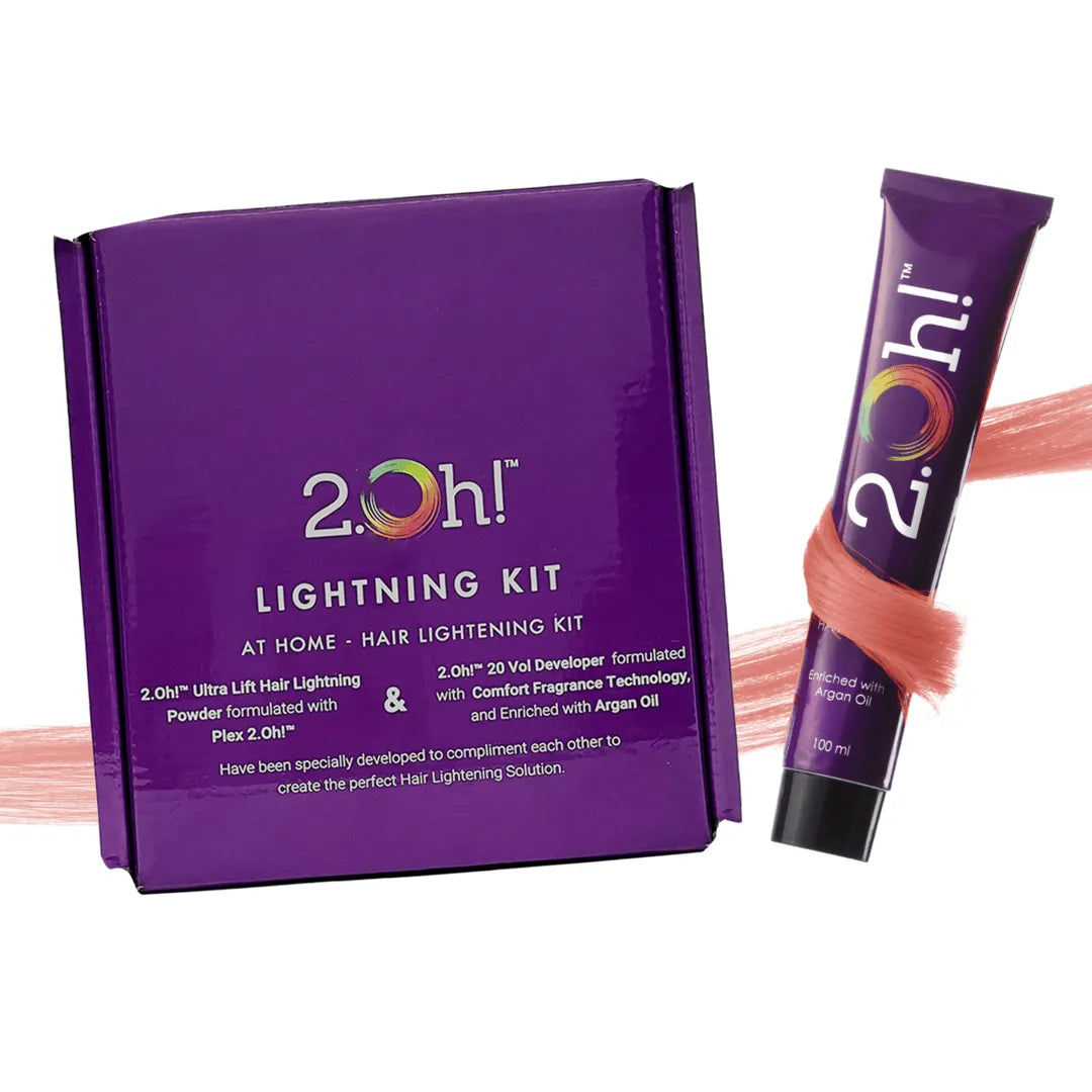 2.Oh! Peach Semi-permanent Hair Color Lightening Kit