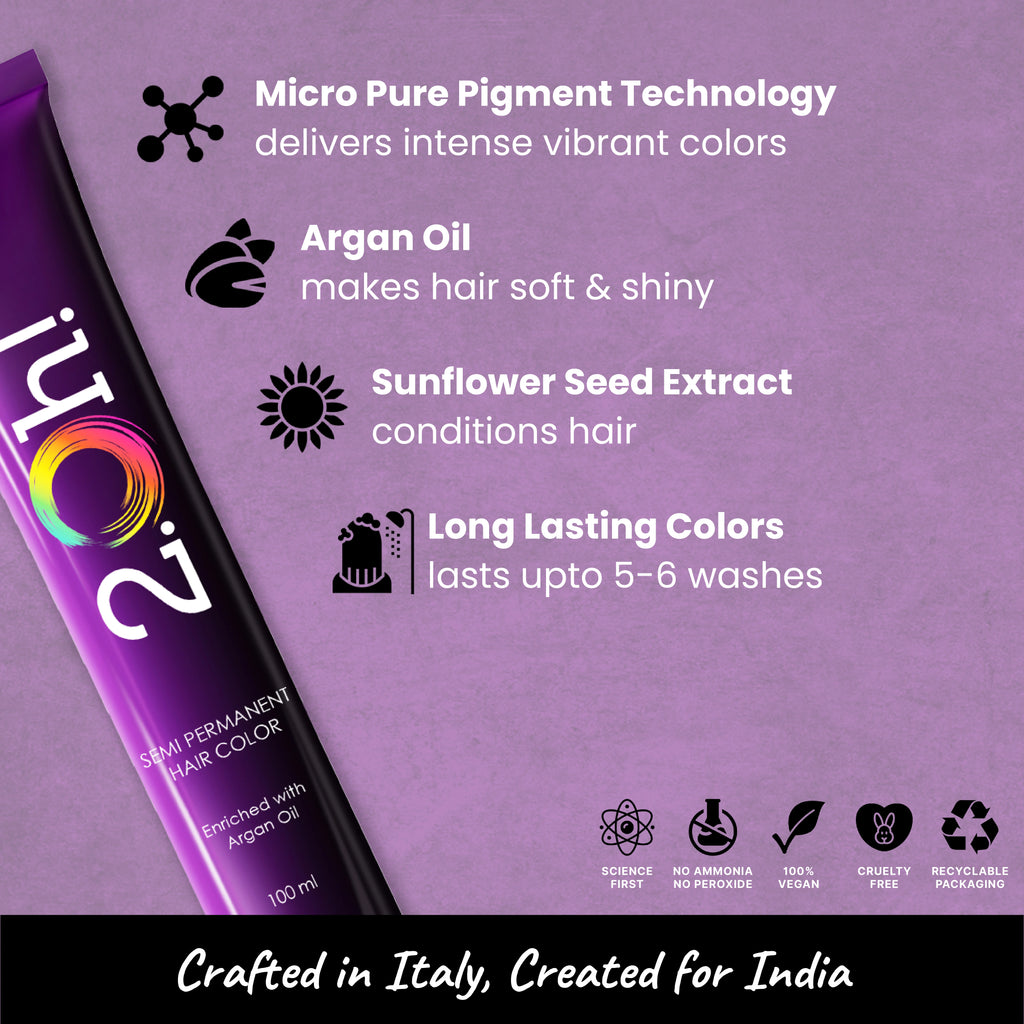 2.Oh! Lavender Semi-permanent Hair Color 100ml with Argan Oil and Sunflower Seed Extract 