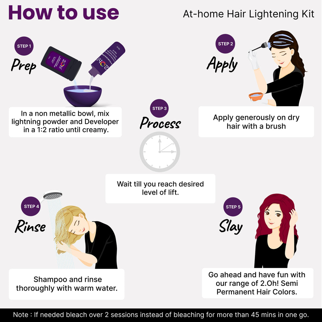How to use 2.Oh! Bordeaux Semi-permanent Hair Color 100ml