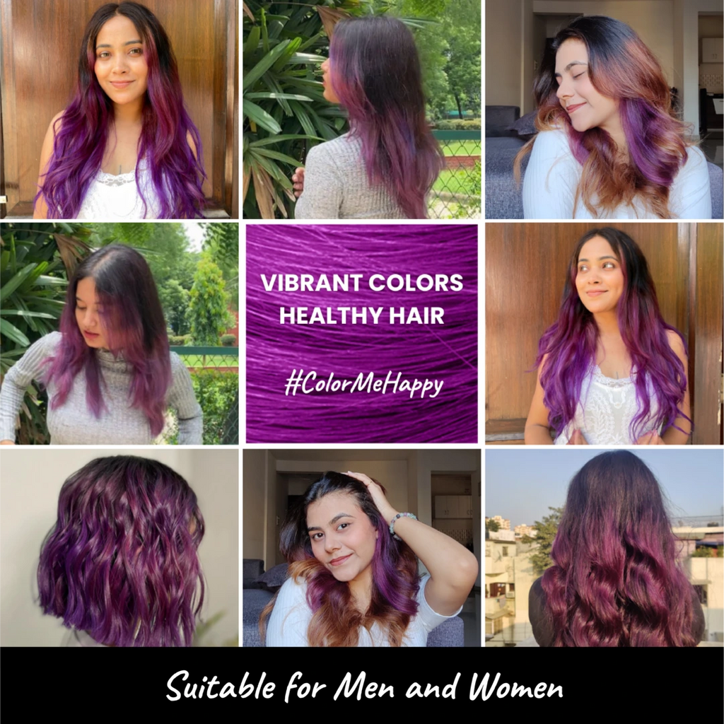 2.Oh! Vibrant Purple Colors Healthy Hair Color Me Happy