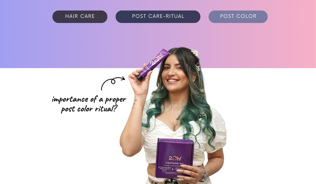 Why is it important to follow a proper post-care ritual after coloring (and bleaching) your hair?