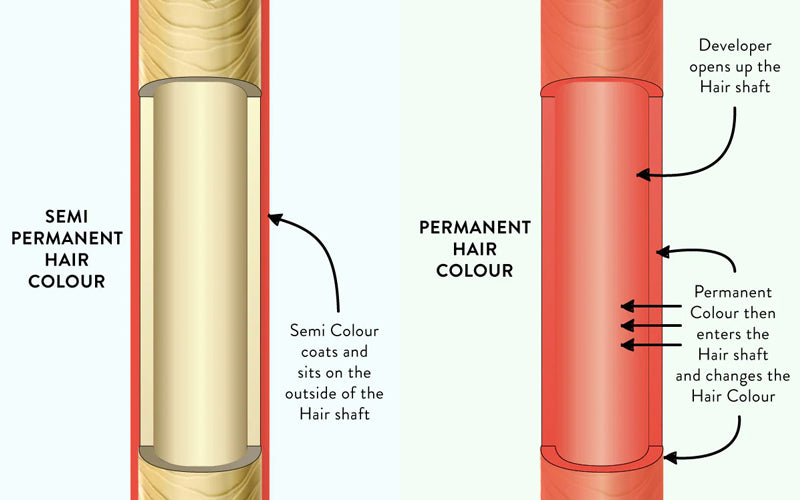 Semi Permanent Hair Color  VS Permanent Hair Color