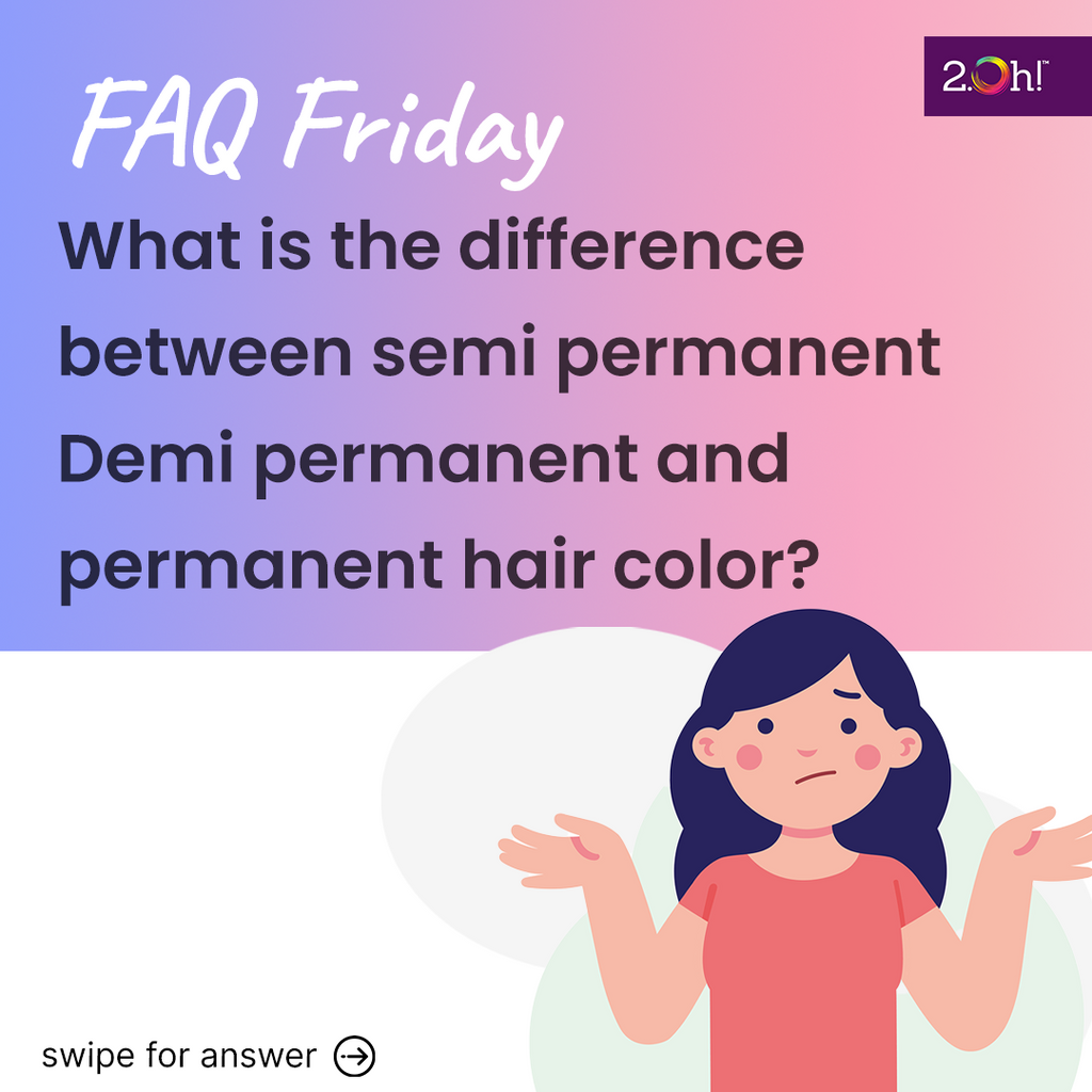 What is the difference between  semi permanent Demi permanent and permanent hair color?