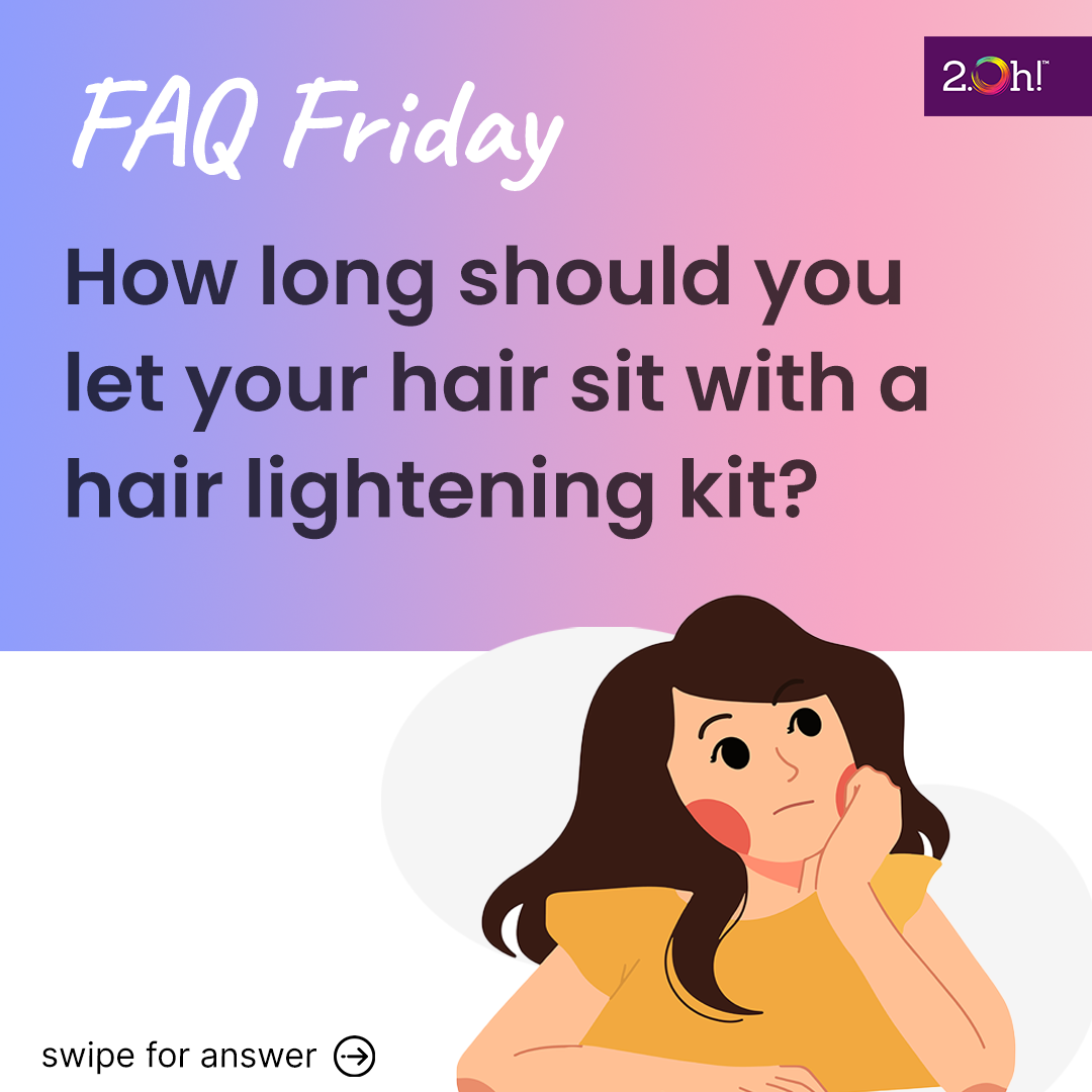 How long should you let your hair sit with a hair lightening kit?