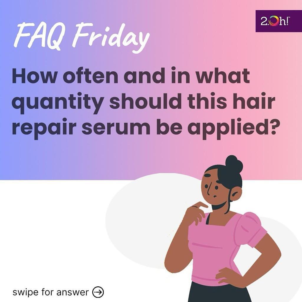 How often and in what quantity should this hair repair serum be applied?