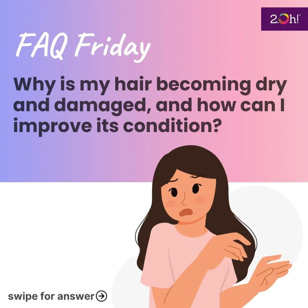 Why is my hair becoming dry and damaged, and how can I improve its condition?