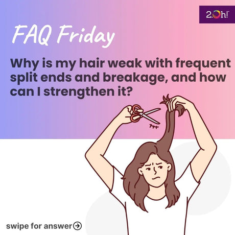 Why is my hair weak with frequent split ends and breakage, and how can I strengthen it?