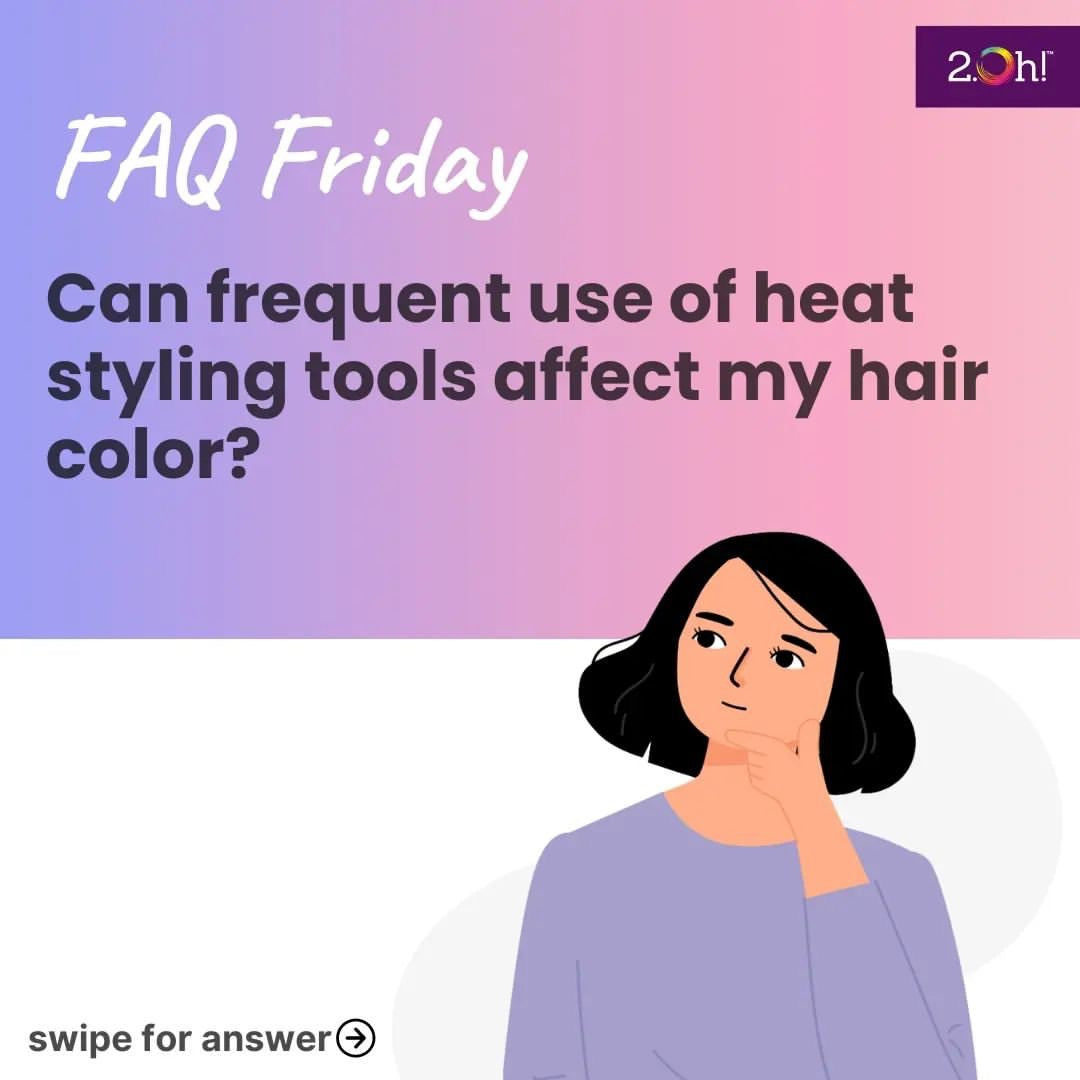 Can frequent use of heat styling tools affect my hair color?