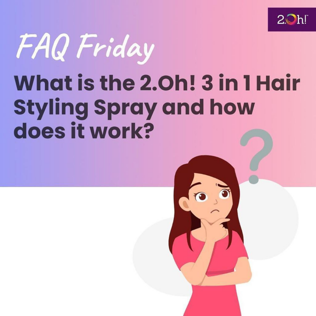 What is the 2.Oh! 3 in 1 Hair Styling Spray and how does it work?