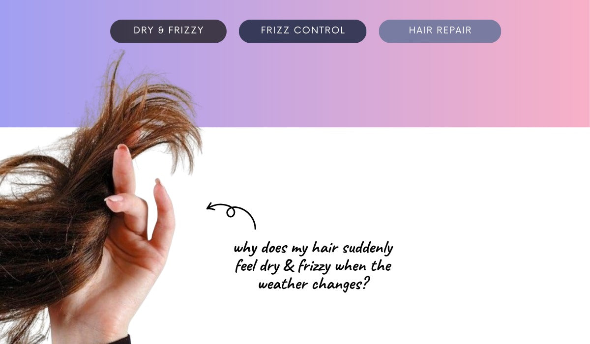 Why does my hair suddenly feel dry and frizzy when the weather changes?