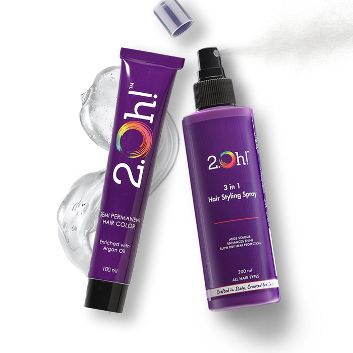 Shine & Style Combo : Clear Gloss + 3-in-1 Hair Styling Spray