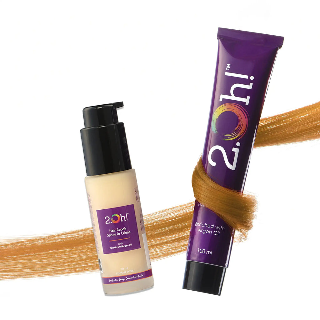 2.Oh! Hair Repair Combo Caramel Semi-permanent Hair Color 100ml and Hair Repair Crème Serum