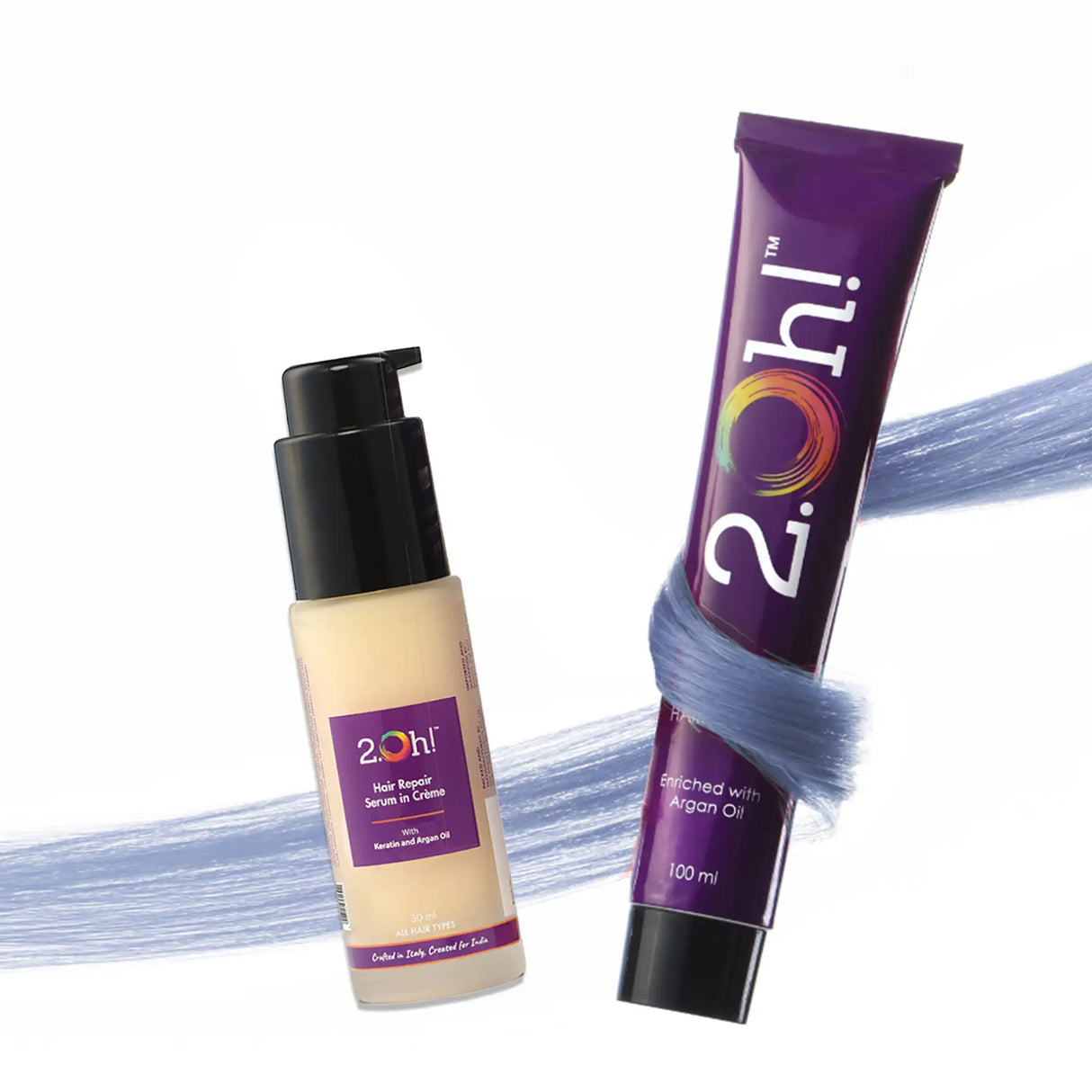2.Oh! Hair Repair Combo Cerulean Semi-permanent Hair Color 100ml and Hair Repair Crème Serum