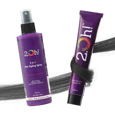 2.Oh! Hair Style Combo Charcoal Semi-permanent Hair Color 100ml and 3 in 1 Hair Styling Spray