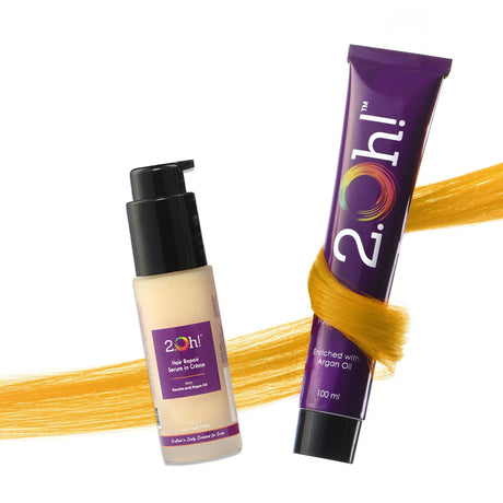 2.Oh! Hair Repair Combo Golden Glaze Semi-permanent Hair Color 100ml and Hair Repair Crème Serum