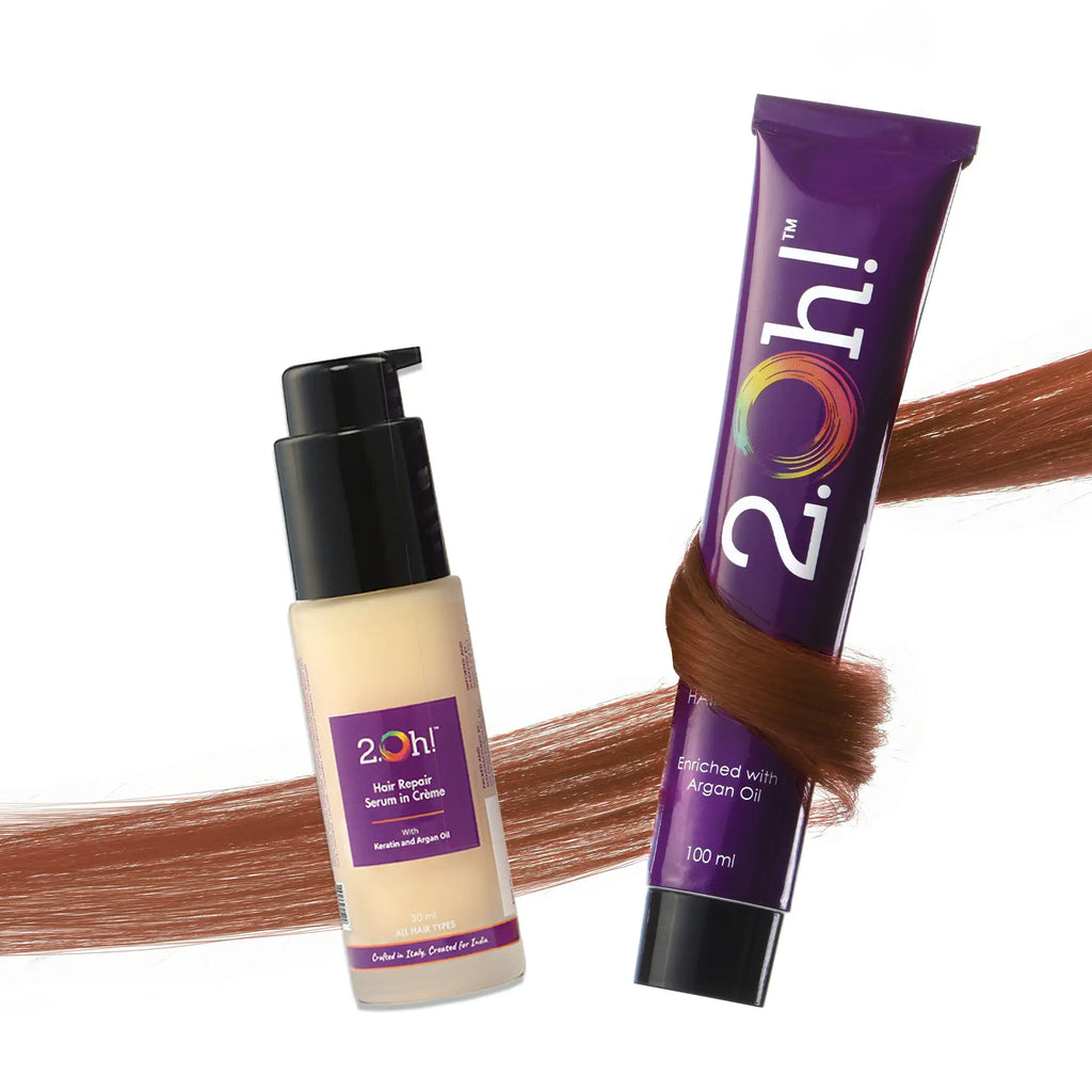 2.Oh! Hair Repair Combo Hazelnut Semi-permanent Hair Color 100ml and Hair Repair Crème Serum
