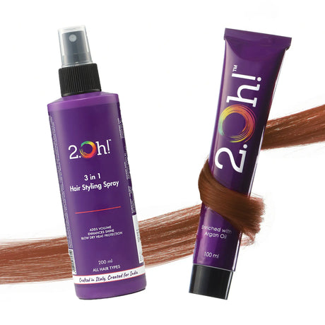 2.Oh! Hair Style Combo Hazelnut Semi-permanent Hair Color 100ml and 3 in 1 Hair Styling Spray