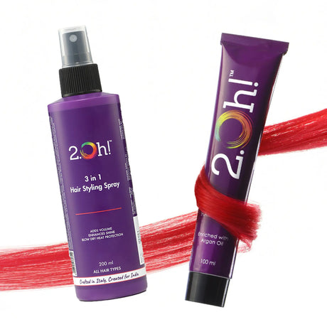 2.Oh! Hair Style Combo Red Semi-permanent Hair Color 100ml and 3 in 1 Hair Styling Spray