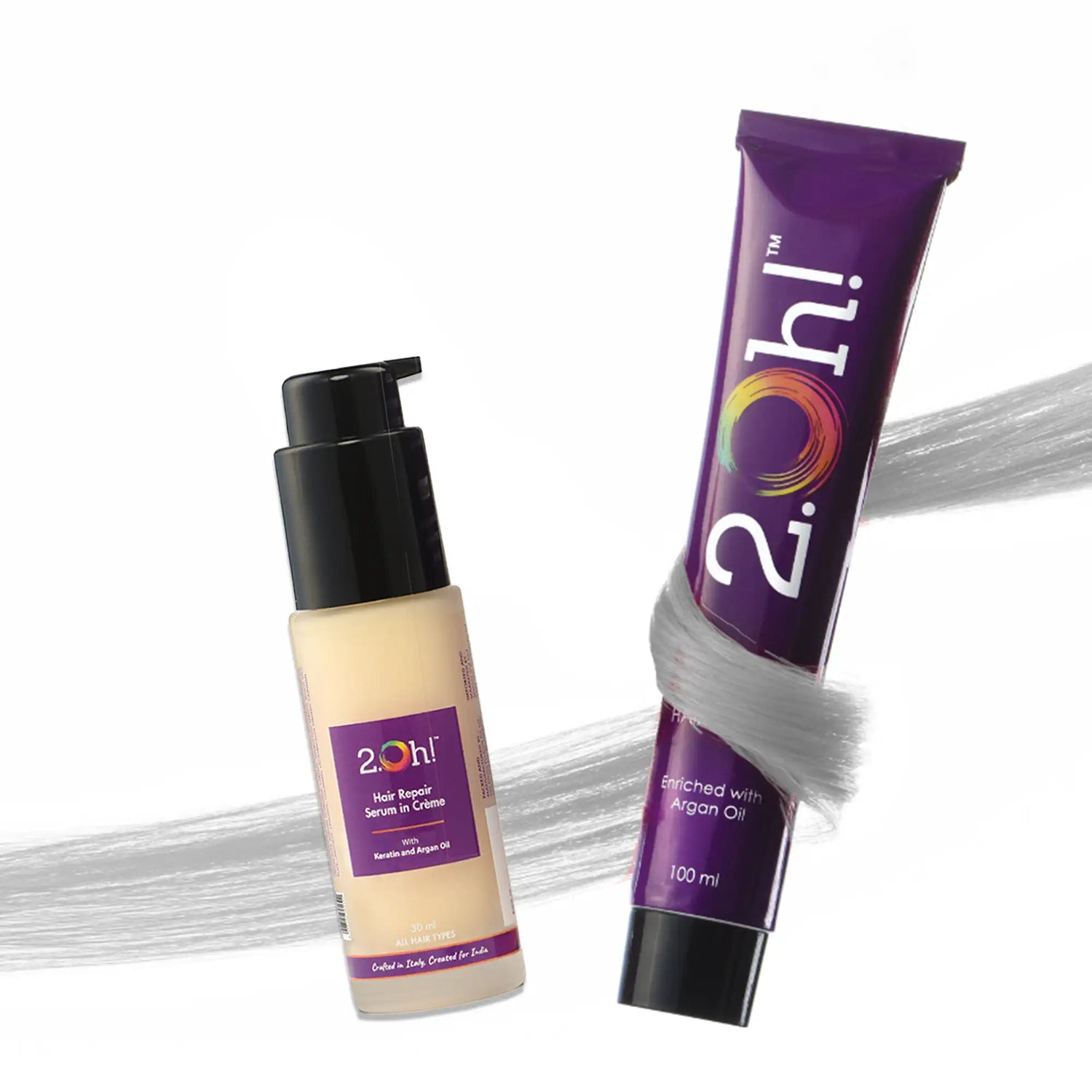2.Oh! Hair Repair Combo Steel Semi-permanent Hair Color 100ml and Hair Repair Crème Serum