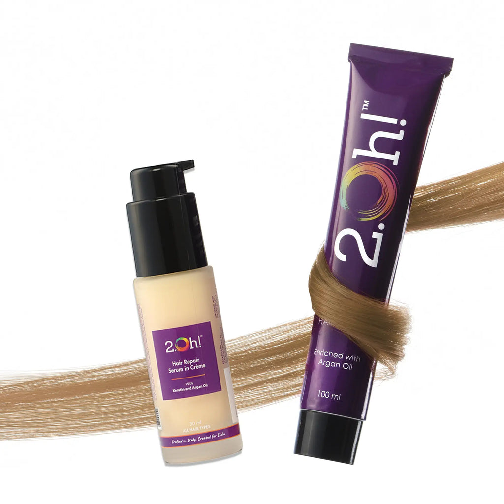 2.Oh! Hair Repair Combo Toffee Semi-permanent Hair Color 100ml and Hair Repair Crème Serum