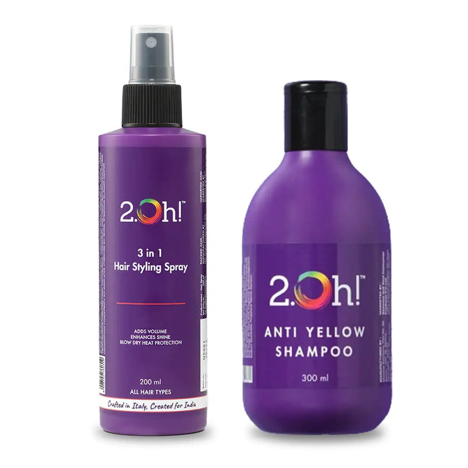 Buy Anti yellow Shampoo Hair Styling Spray Combo