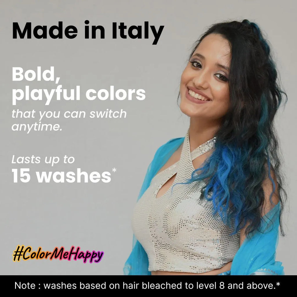 Made in Italy hair color with Bold, Playful Shades that Last Up To 15 Washes.