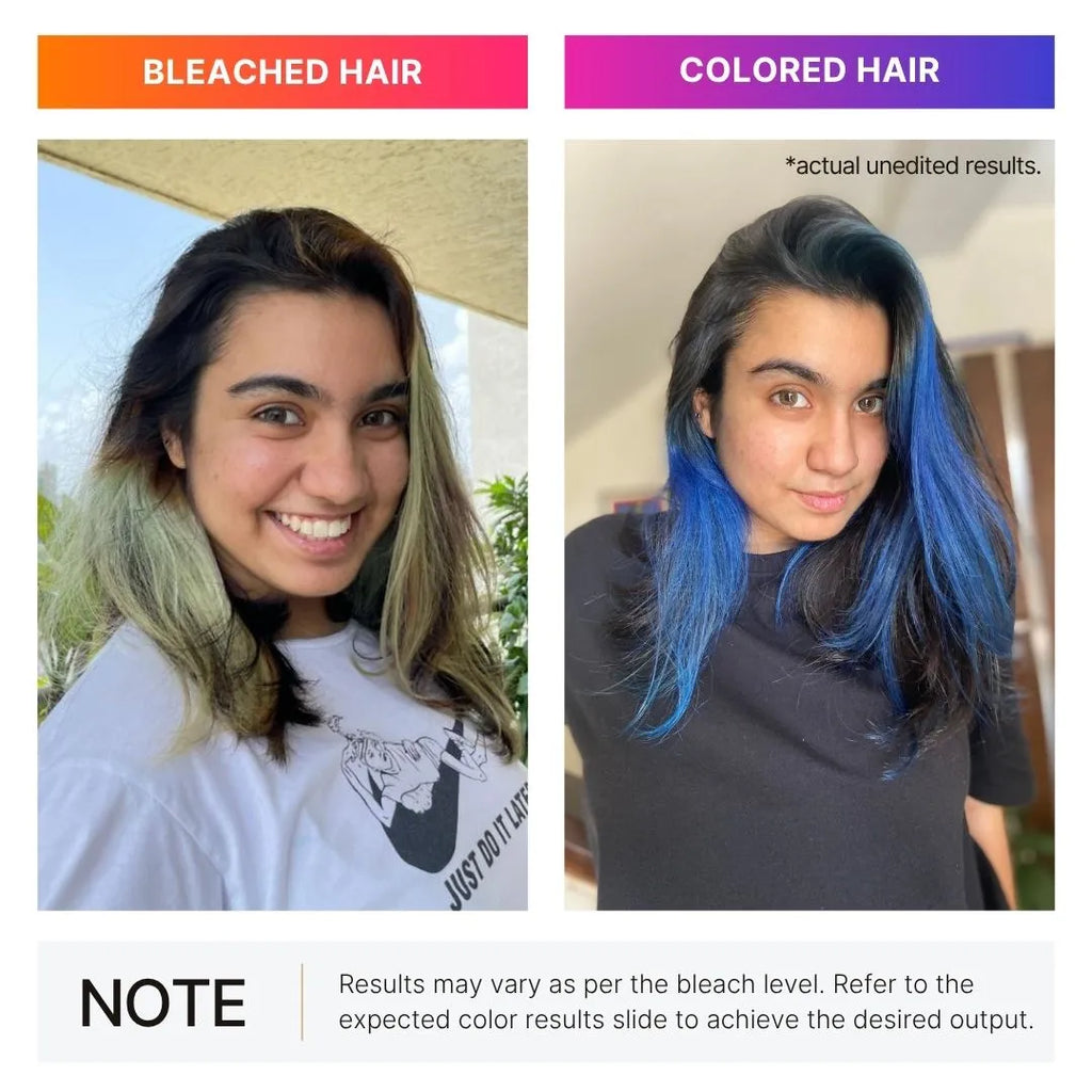 Comparison of Bleached Hair and Colored Hair.