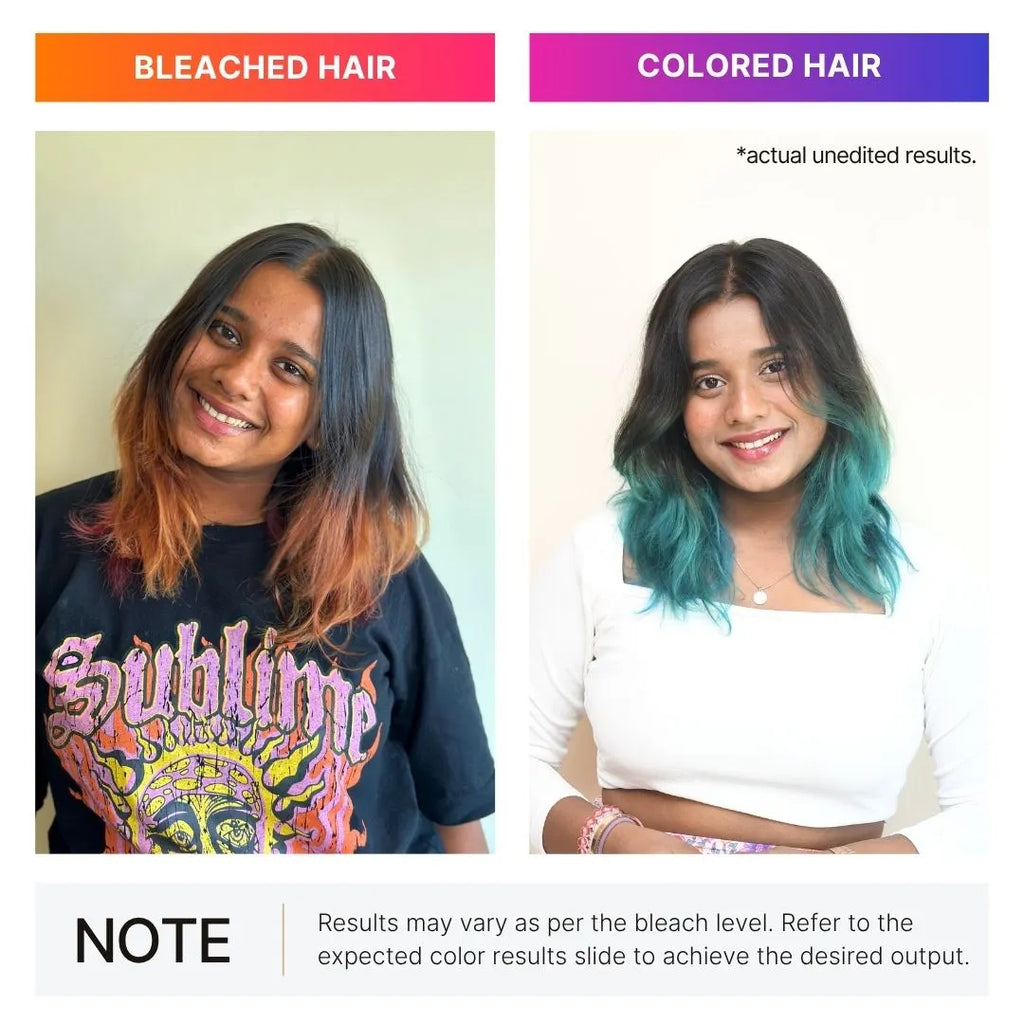 Comparison of Bleached Hair and Colored Hair.