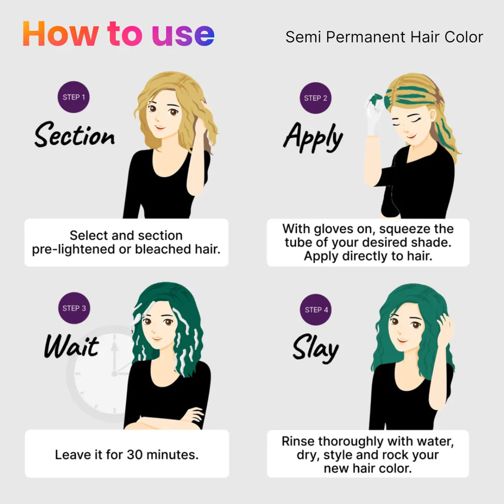 How to use 2.Oh! Semi-permanent Hair Color