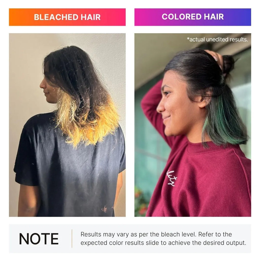 Comparison of Bleached Hair and Colored Hair.