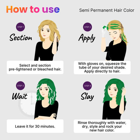 How to use 2.Oh! Semi-permanent Hair Color