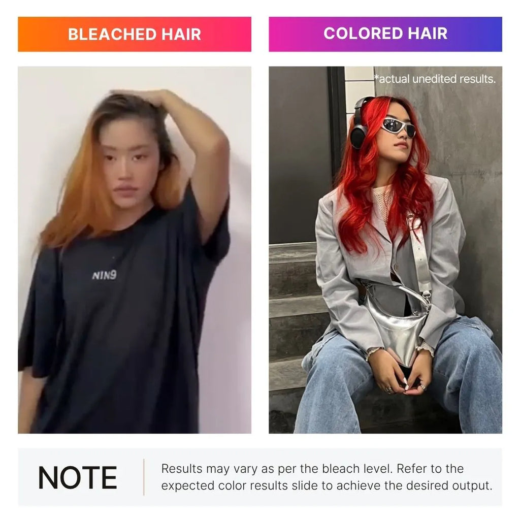 Comparison of Bleached Hair and Colored Hair.