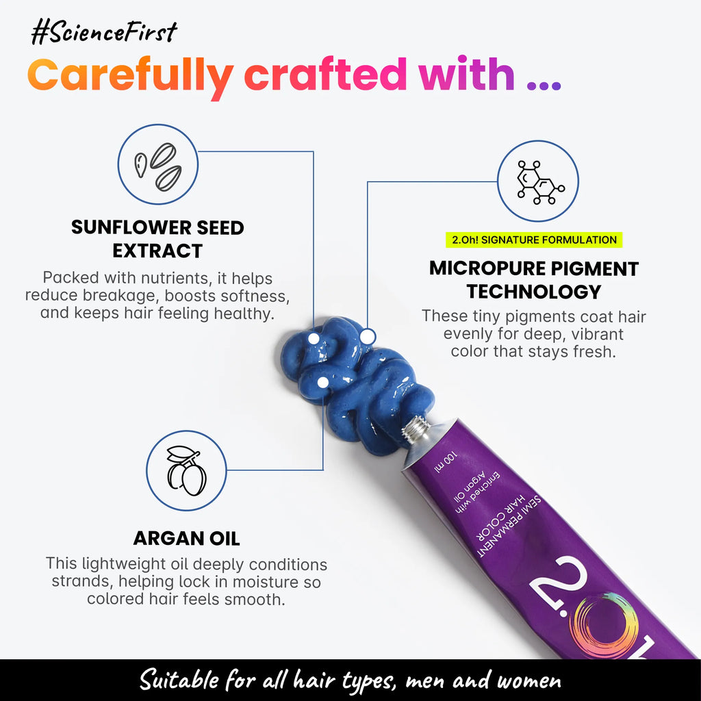 Science First: Carefully Crafted with Sunflower Extract, Argan Oil, and Micropure Pigments for Vibrant, Healthy Hair.