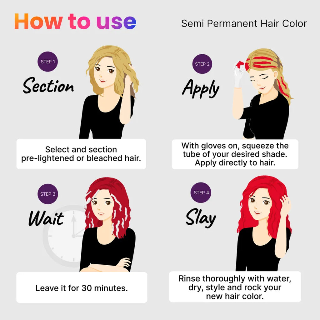 How to use 2.Oh! Semi-permanent Hair Color