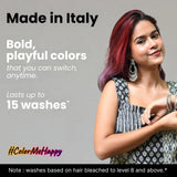 Made in Italy hair color with Bold, Playful Shades that Last Up To 15 Washes.