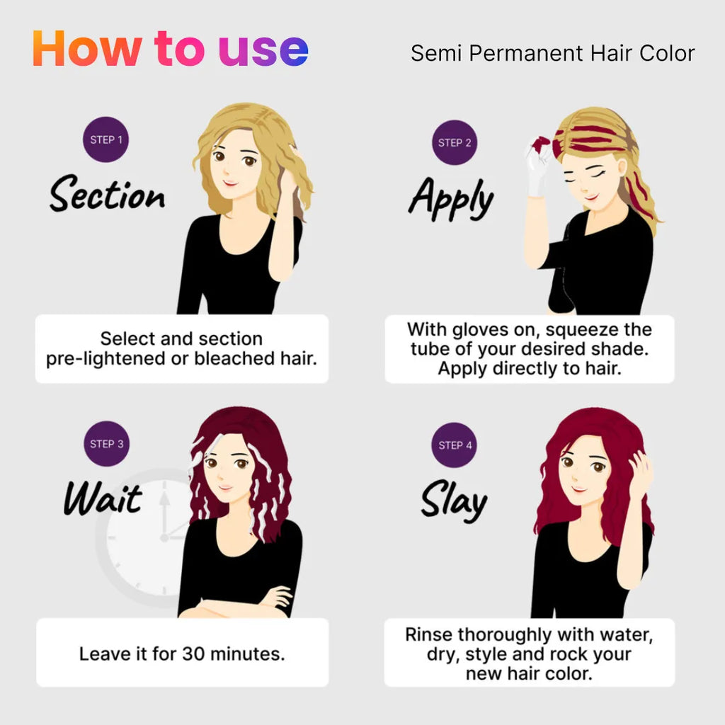 How to use 2.Oh! Semi-permanent Hair Color
