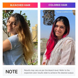 Comparison of Bleached Hair and Colored Hair.