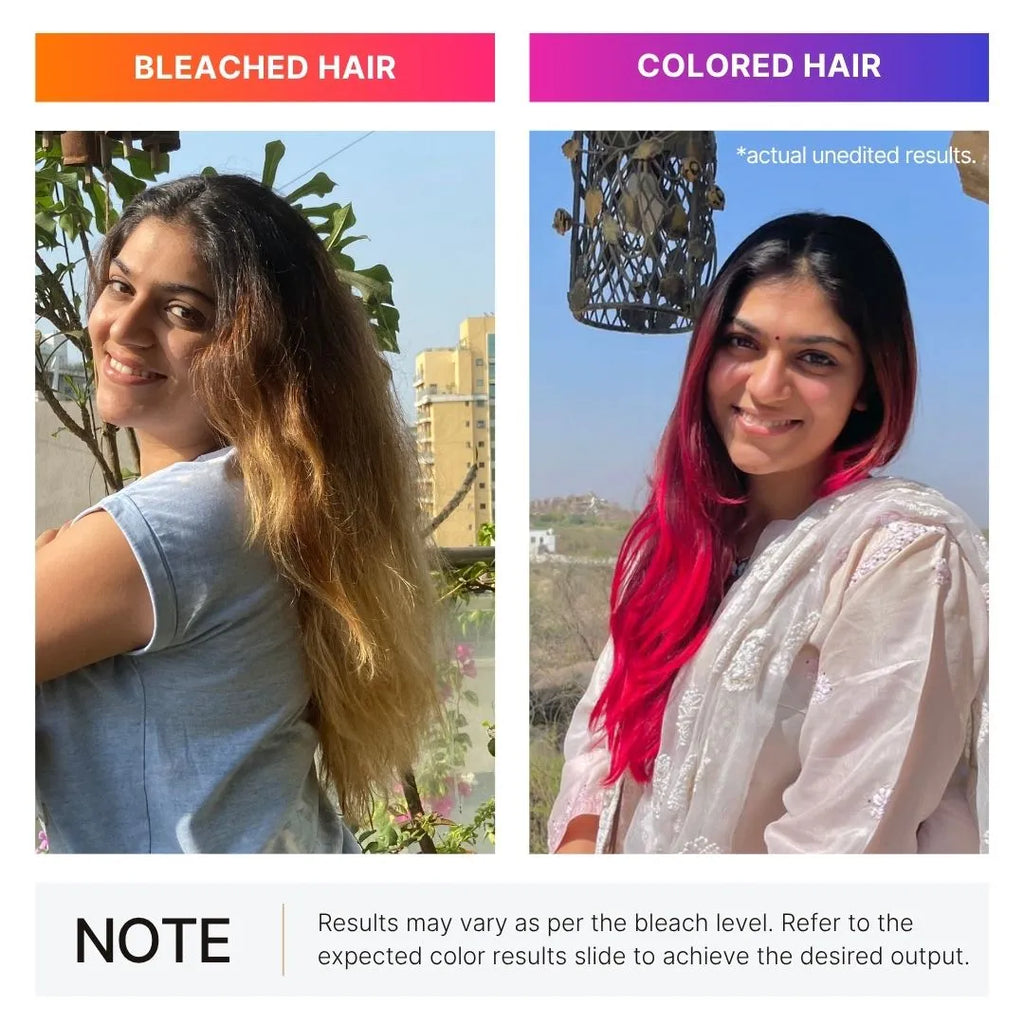 Comparison of Bleached Hair and Colored Hair.
