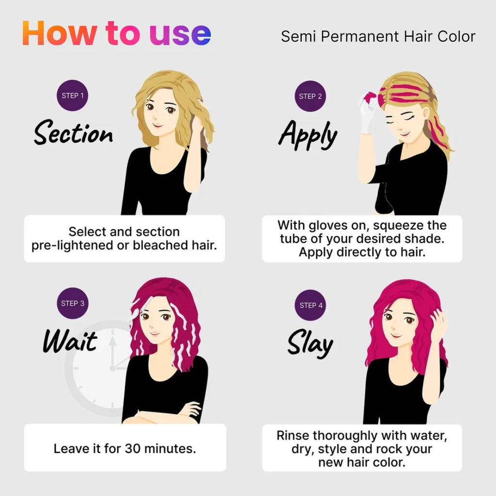 How to use 2.Oh! Semi-permanent Hair Color