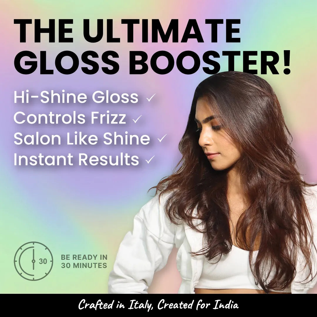 The Ultimate Gloss Booster – Hi-Shine Gloss, Controls Frizz, Delivers Salon-Like Shine with Instant Results!