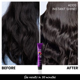 Before and After the use of 2.Oh! Clear Gloss Semi-permanent Hair Color