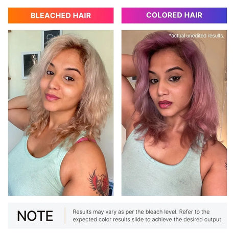 Comparison of Bleached Hair and Colored Hair.