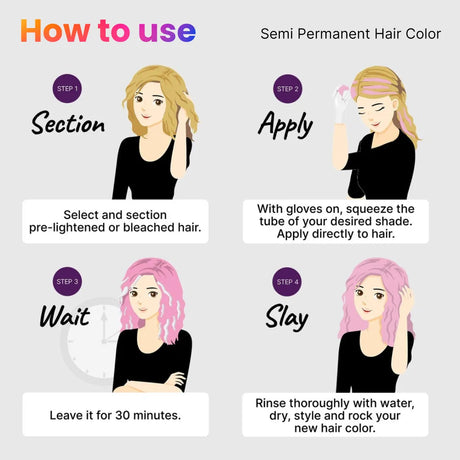 How to use 2.Oh! Semi-permanent Hair Color