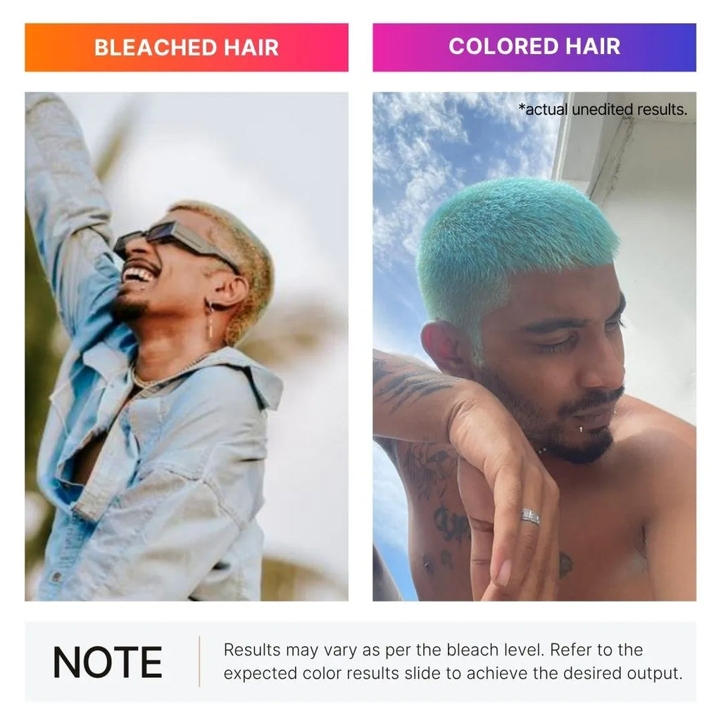 Comparison of Bleached Hair and Colored Hair.