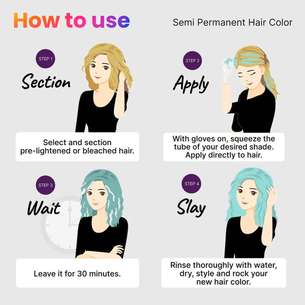 How to use 2.Oh! Semi-permanent Hair Color