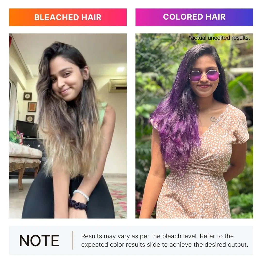 Comparison of Bleached Hair and Colored Hair.