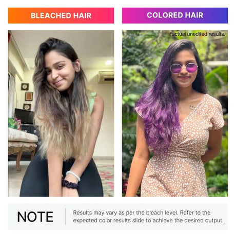Comparison of Bleached Hair and Colored Hair.
